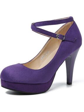 Chic Women's High Heel Platform Pumps with Ankle Strap - Perfect for Parties